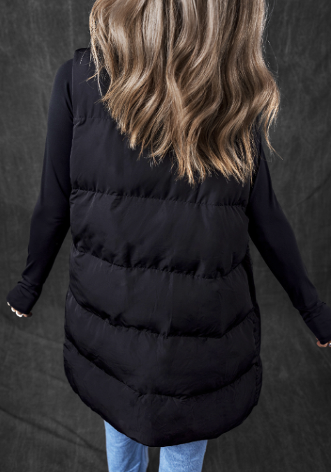 HHA- Longline Full Zipper Puffer Vest  - Women's