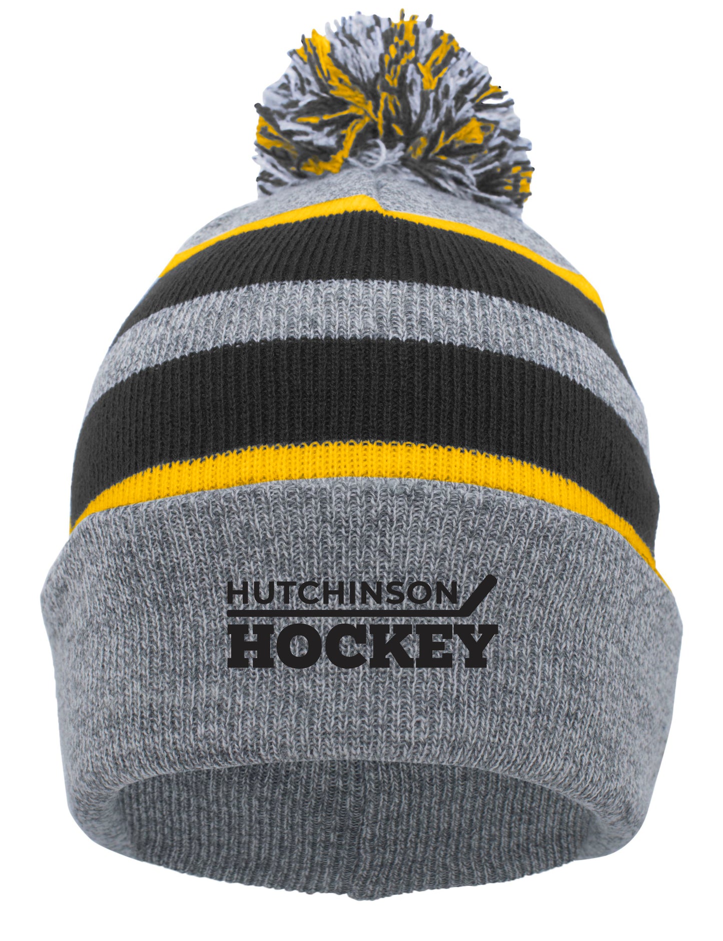 HHA - Embroidered Striped Knit Hat - OSFM
