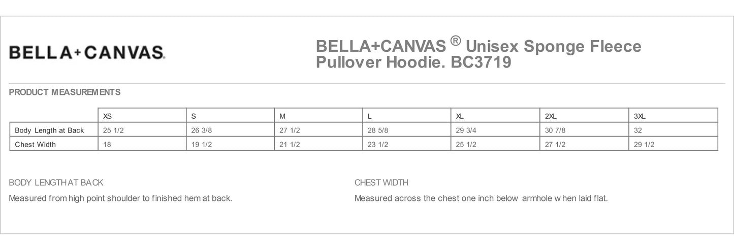 Black Logo - Bella Canvas Fleece Hoodie - Toddler/Youth/Adult