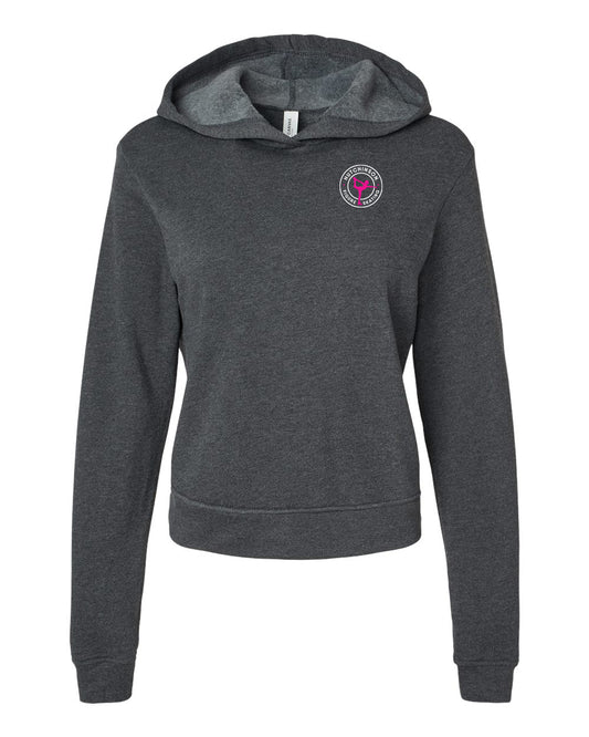 HFSA - Hooded Cropped Embroidered Sweatshirt - Women's