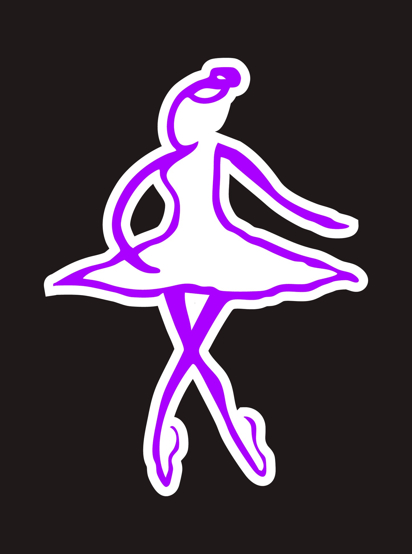 Touch of Grace - Purple Dancer - Car Decal