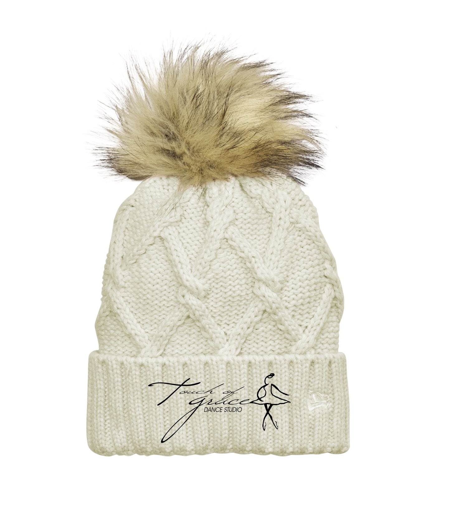 Touch of Grace - Faux Fur Pom Beanie - OSFM