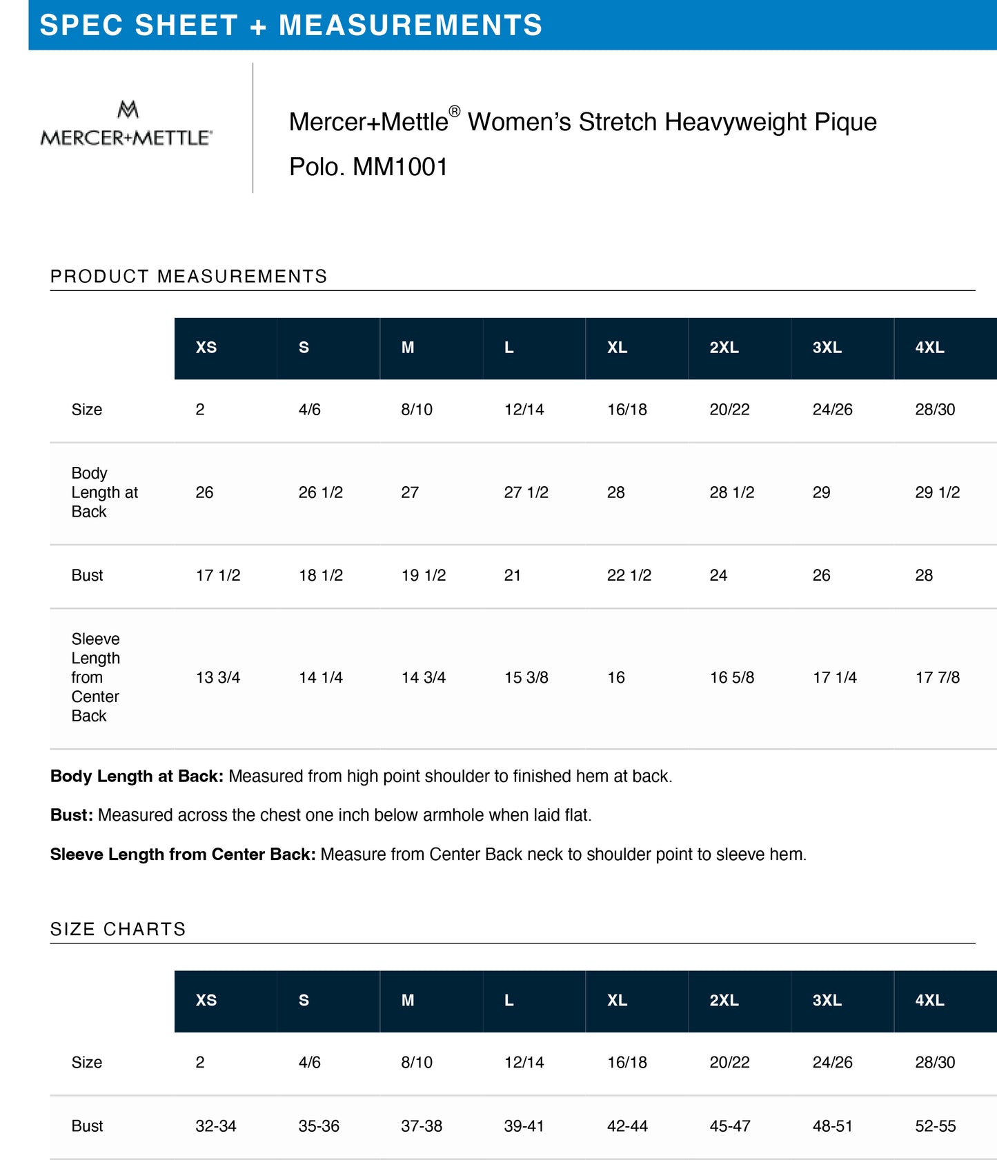 The Lineup- Pique Polo - Men's/Women's (MM1000/1)