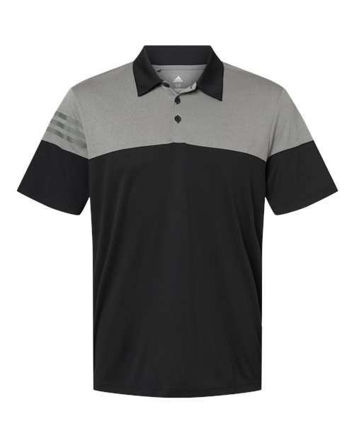 Heathered 3-Stripes Colorblocked Polo