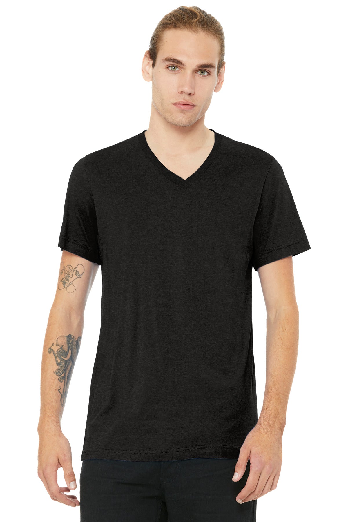 Unisex Heather CVC V-Neck Tee