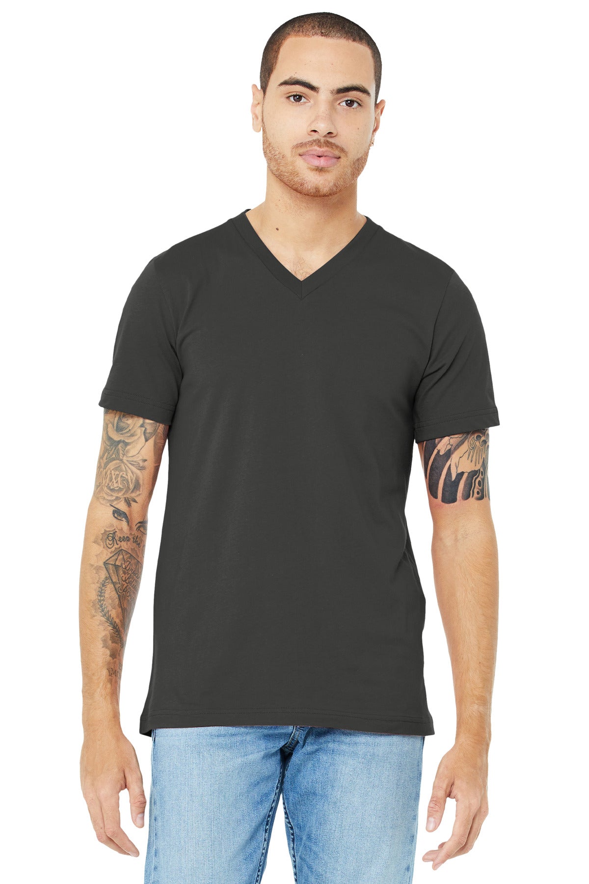 Unisex Jersey Short Sleeve V-Neck Tee