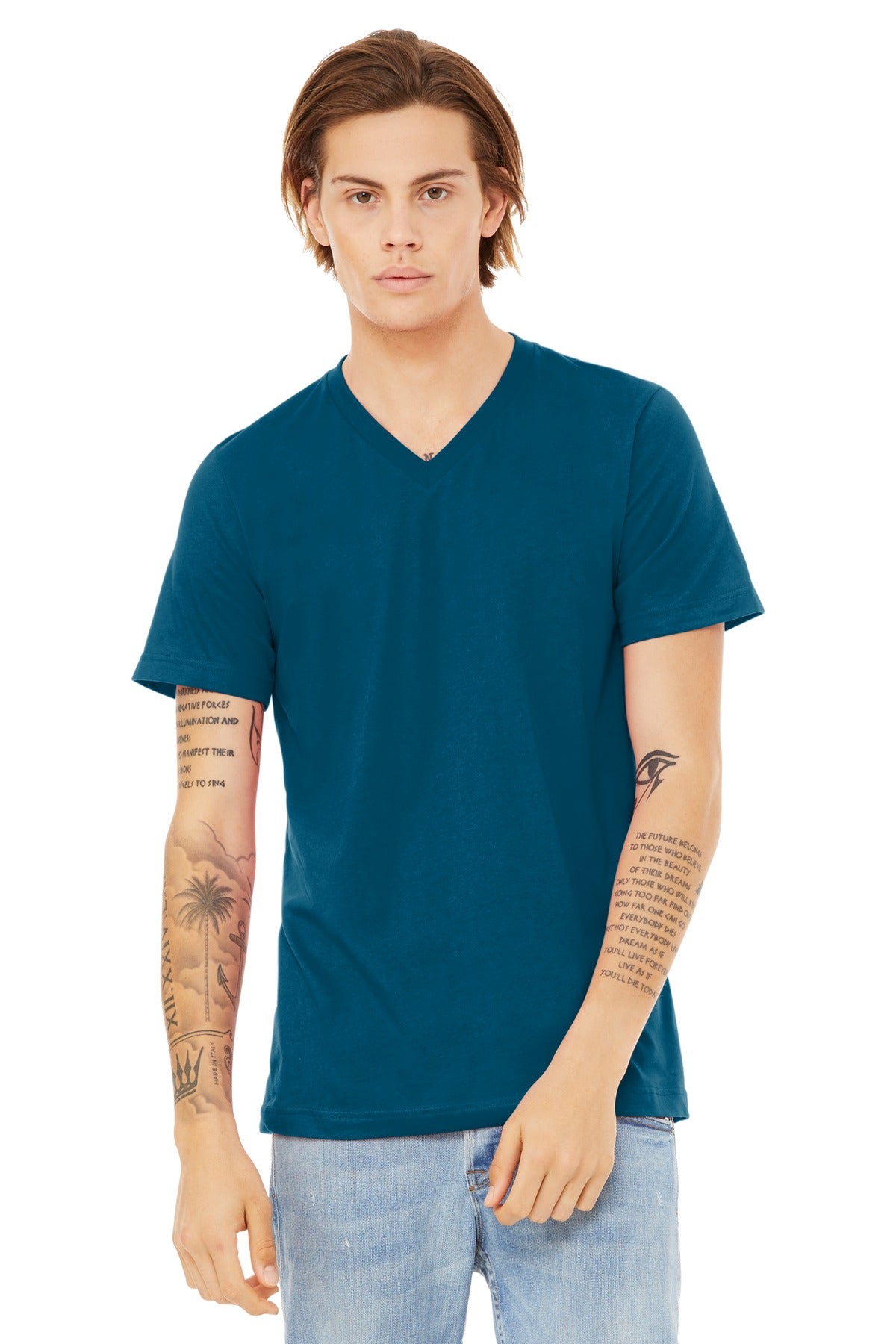 Unisex Jersey Short Sleeve V-Neck Tee