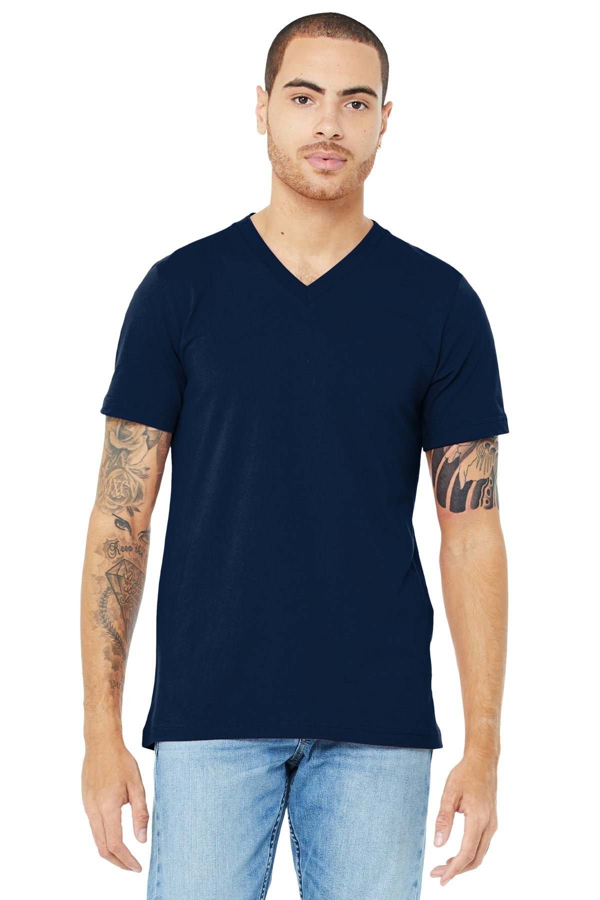Unisex Jersey Short Sleeve V-Neck Tee