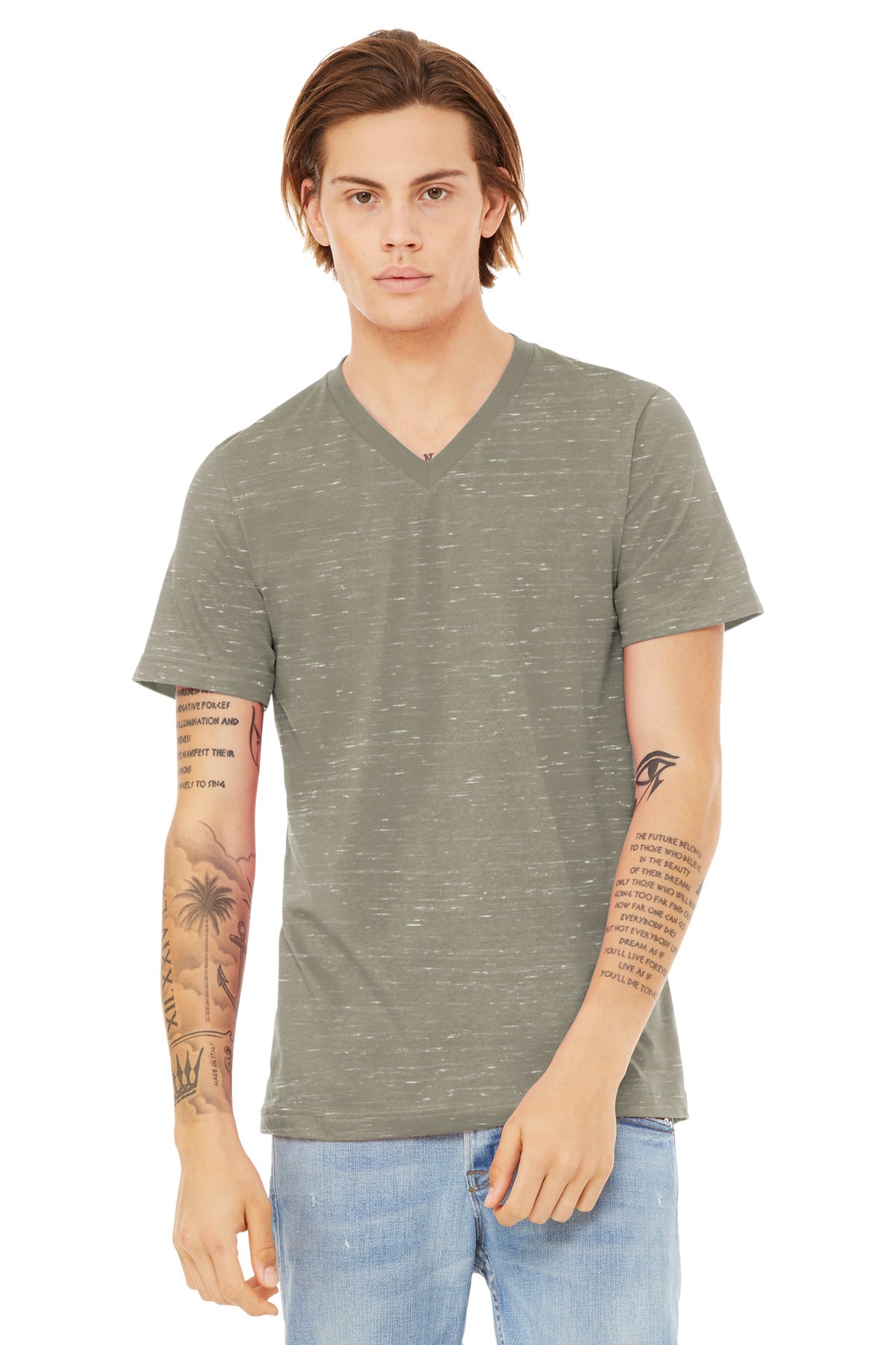 Unisex Textured Jersey V-Neck Tee