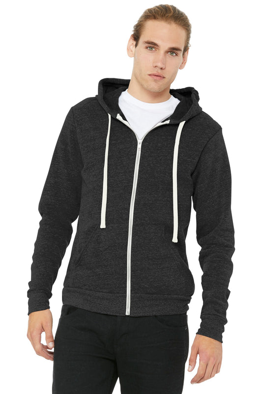 Unisex Triblend Sponge Fleece Full-Zip Hoodie
