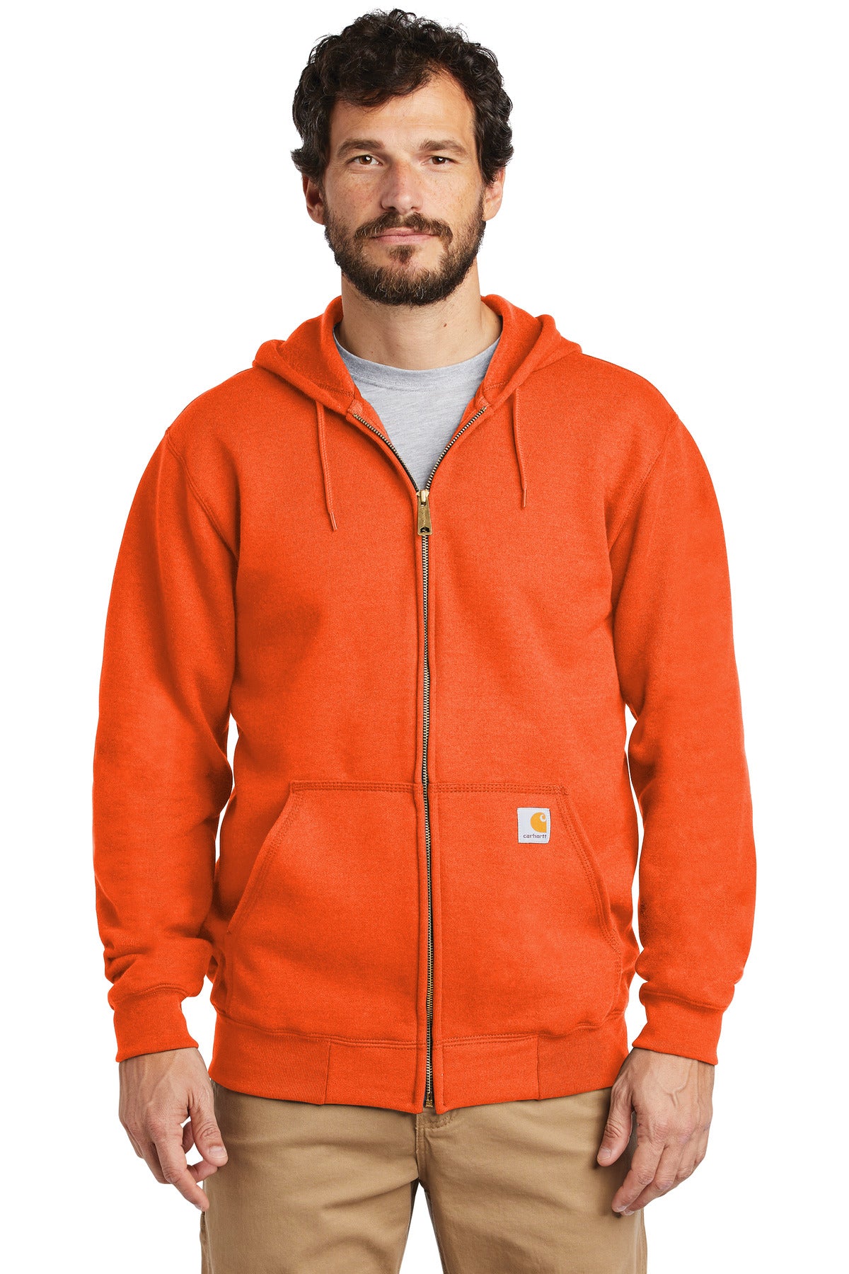 Midweight Hooded Zip-Front Sweatshirt