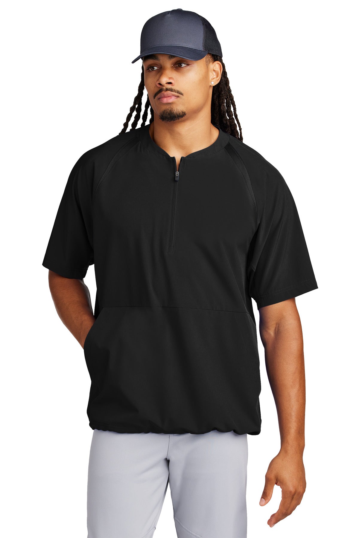 Repeat 1/2-Zip Short Sleeve Jacket