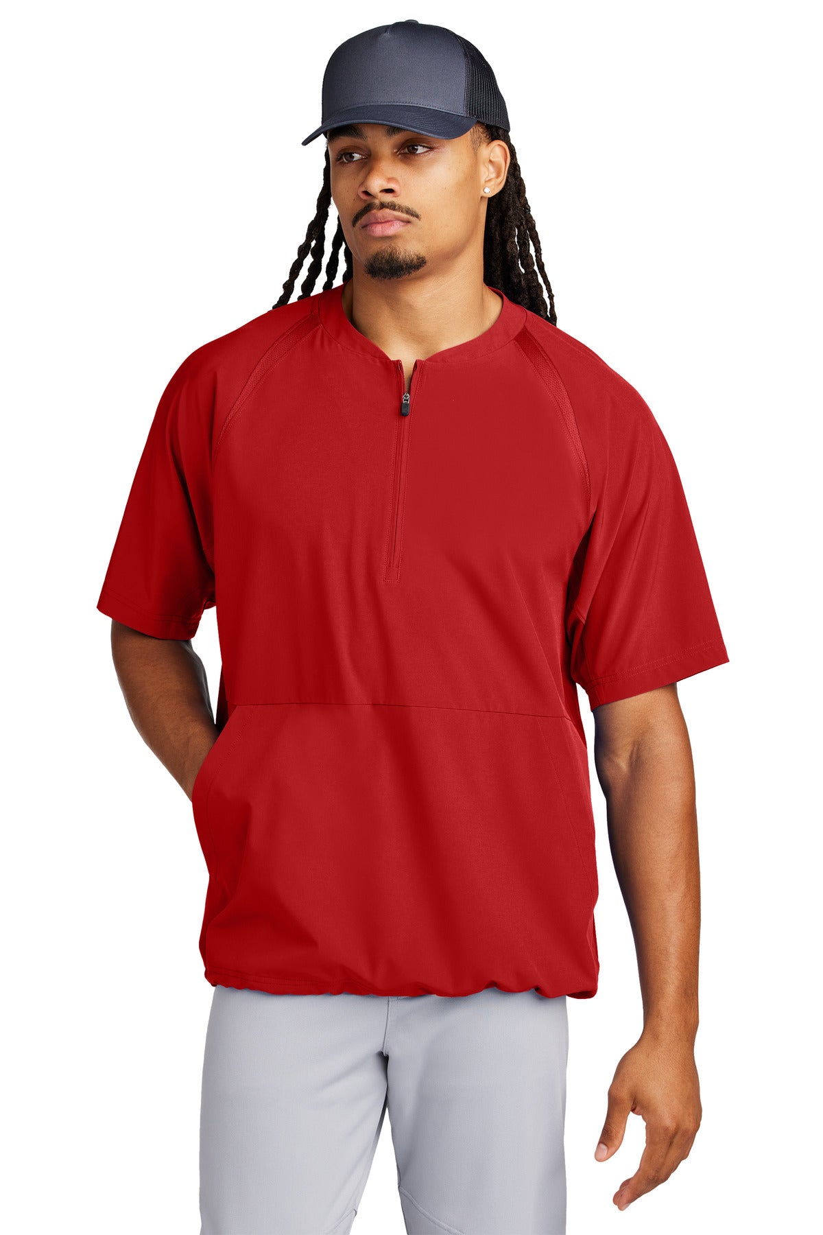 Repeat 1/2-Zip Short Sleeve Jacket