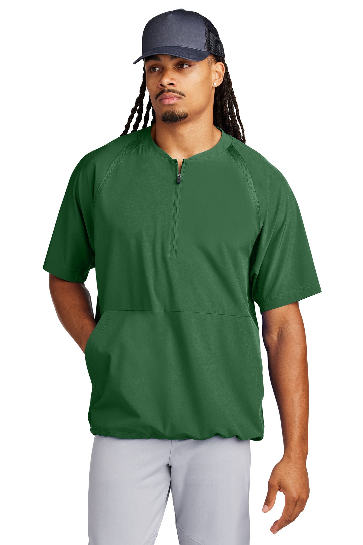 Repeat 1/2-Zip Short Sleeve Jacket