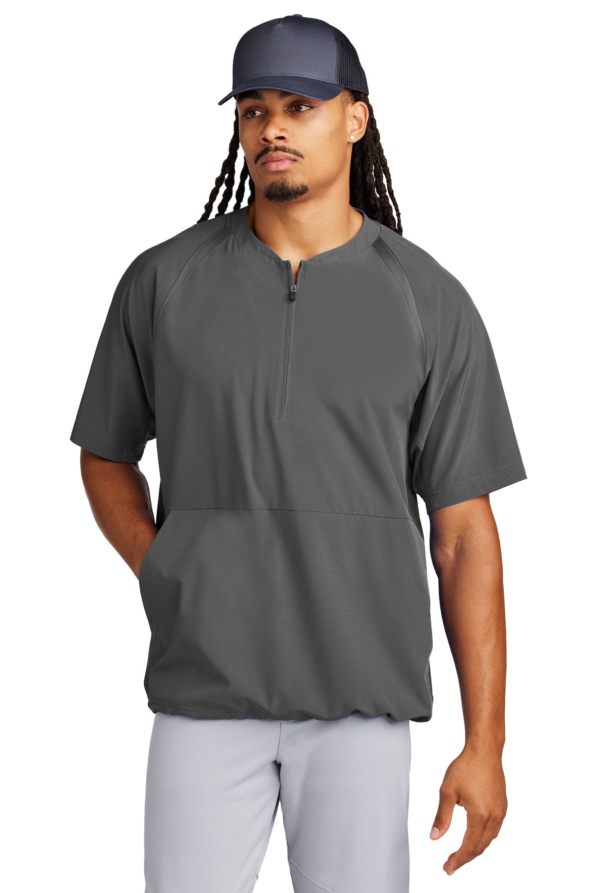 Repeat 1/2-Zip Short Sleeve Jacket