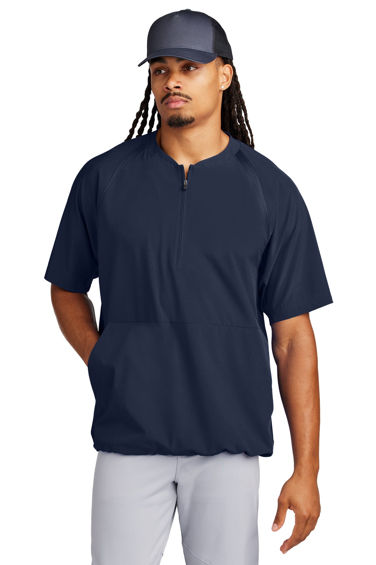 Repeat 1/2-Zip Short Sleeve Jacket
