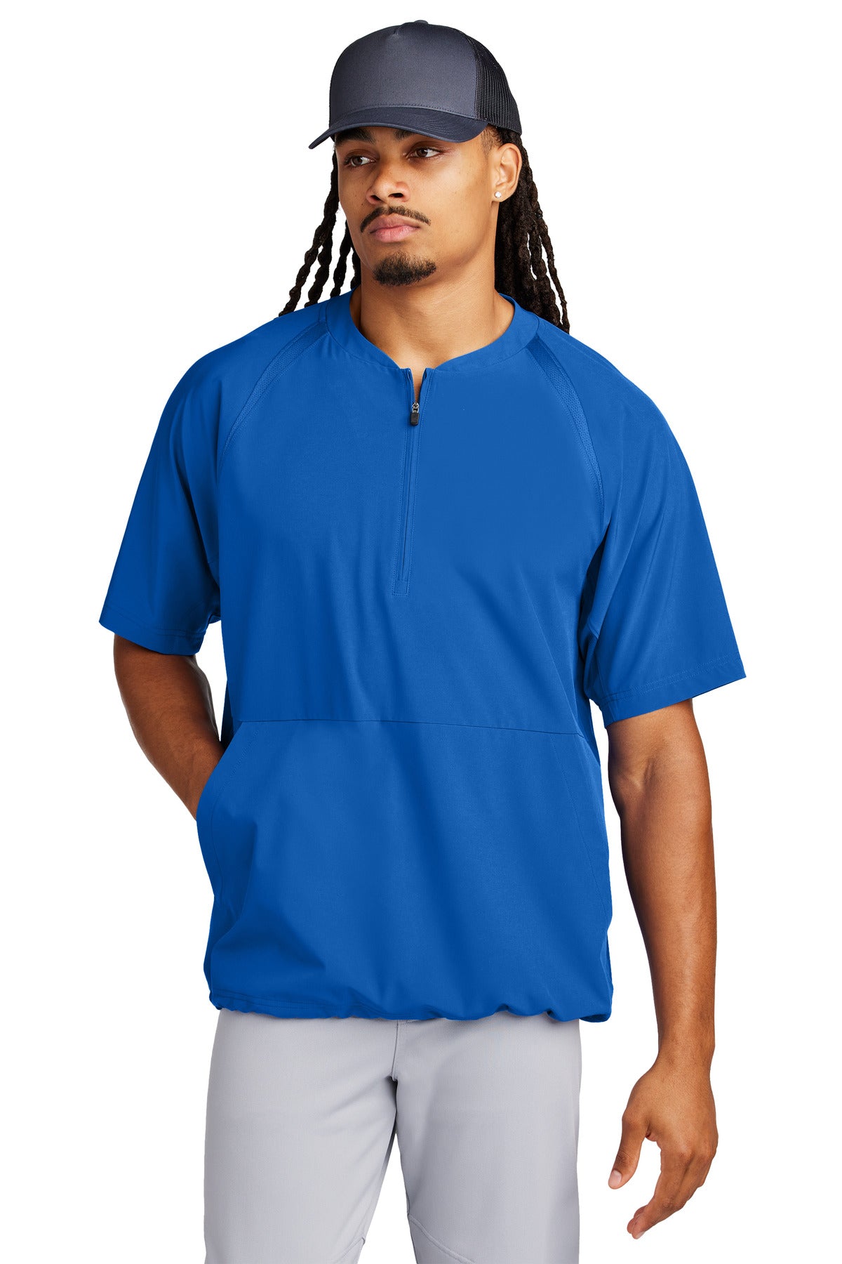 Repeat 1/2-Zip Short Sleeve Jacket