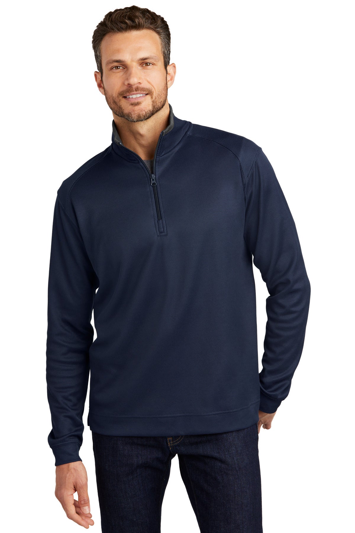 Vertical Texture 1/4-Zip Pullover