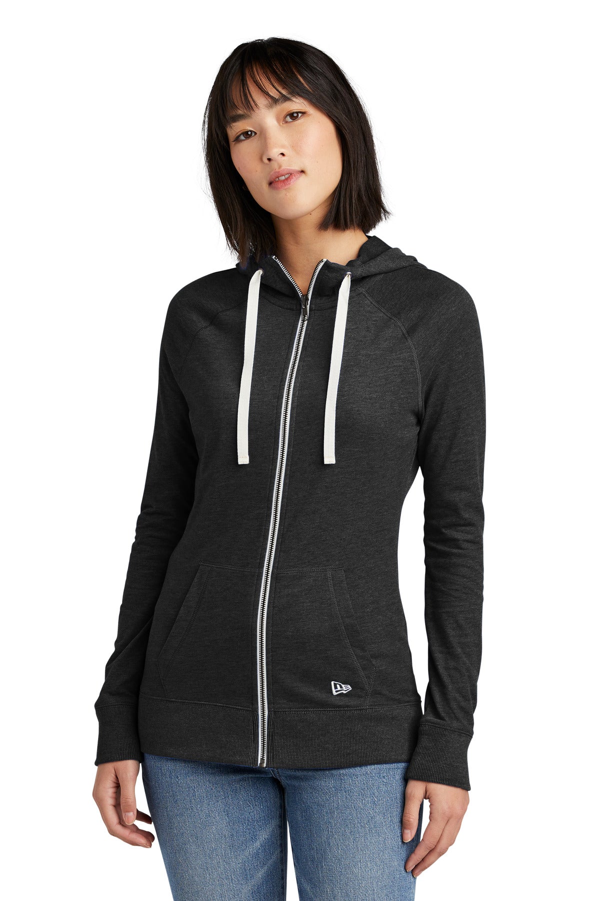 Ladies Sueded Cotton Blend Full-Zip Hoodie