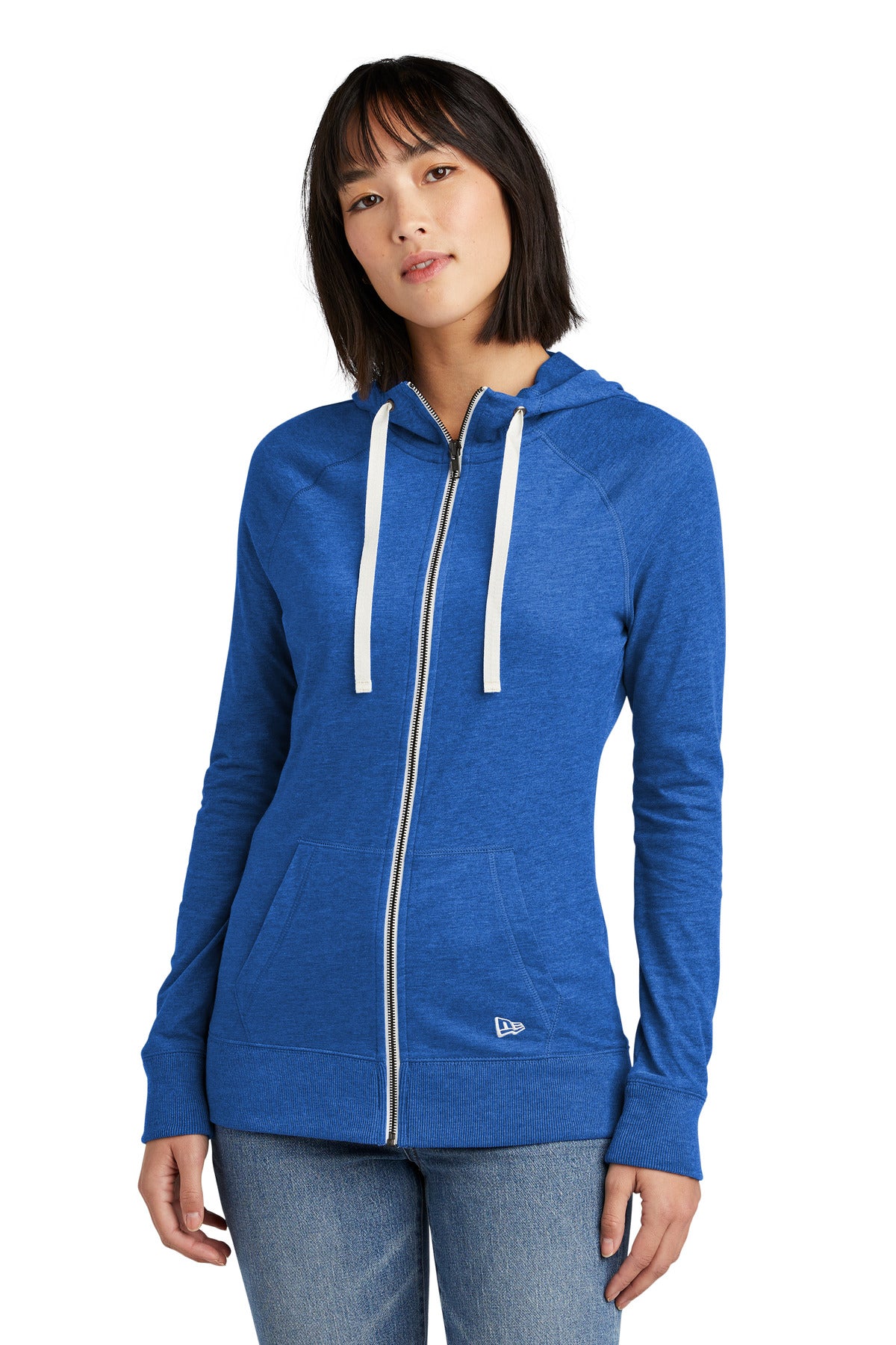 Ladies Sueded Cotton Blend Full-Zip Hoodie