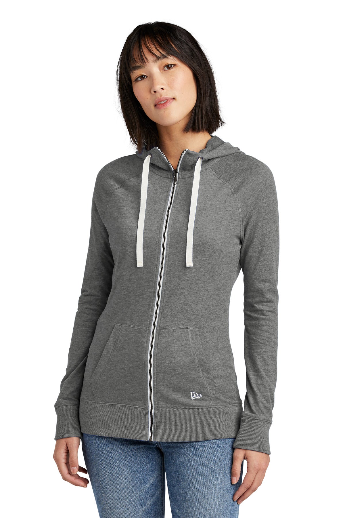 Ladies Sueded Cotton Blend Full-Zip Hoodie