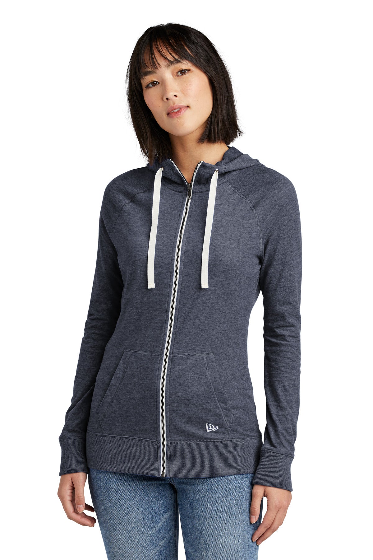 Ladies Sueded Cotton Blend Full-Zip Hoodie