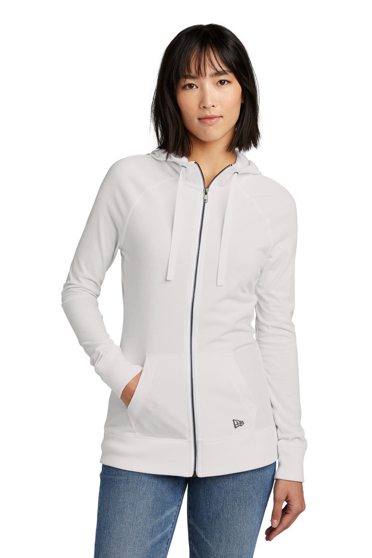 Ladies Sueded Cotton Blend Full-Zip Hoodie