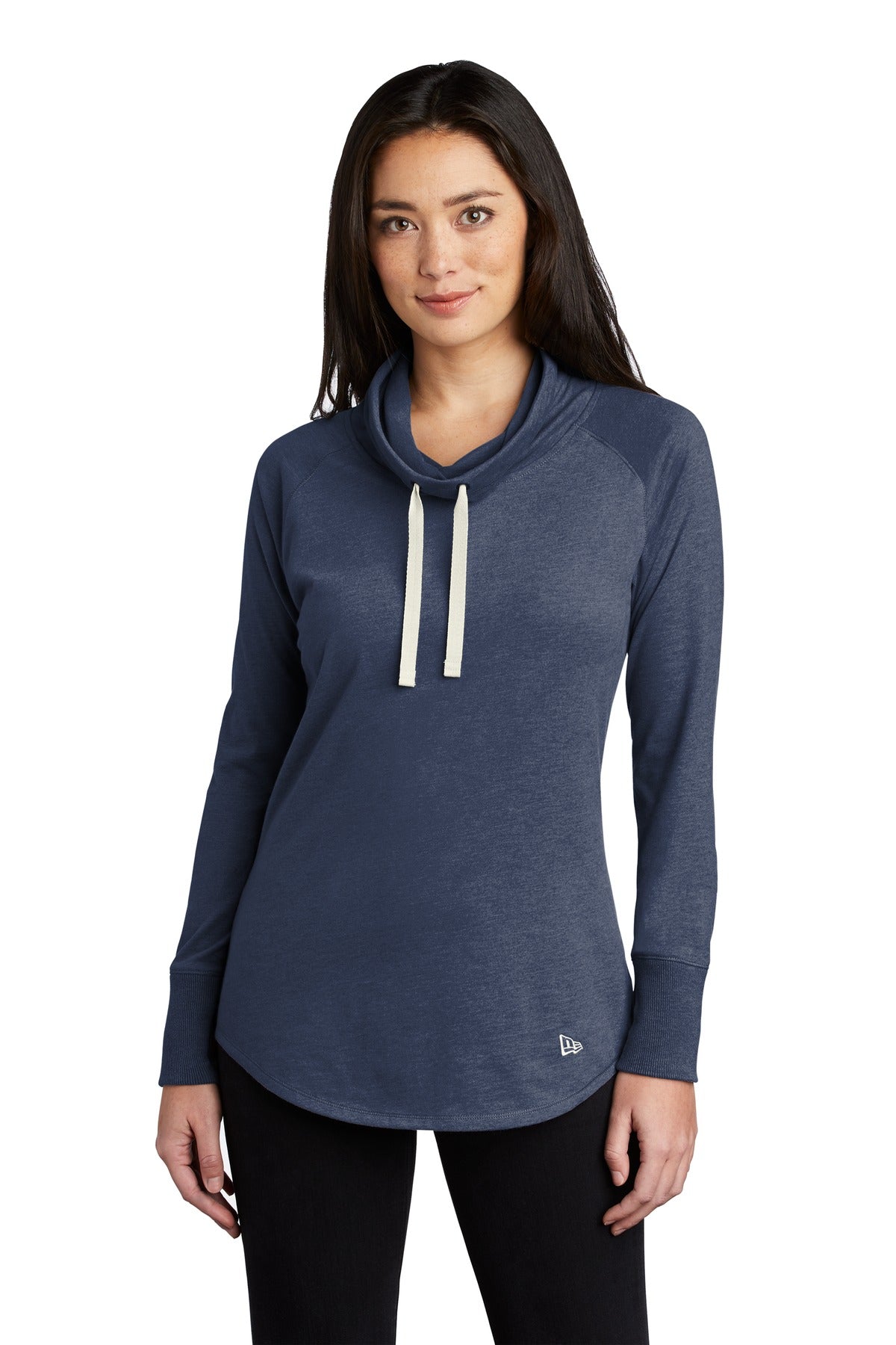 Ladies Sueded Cotton Blend Cowl Tee
