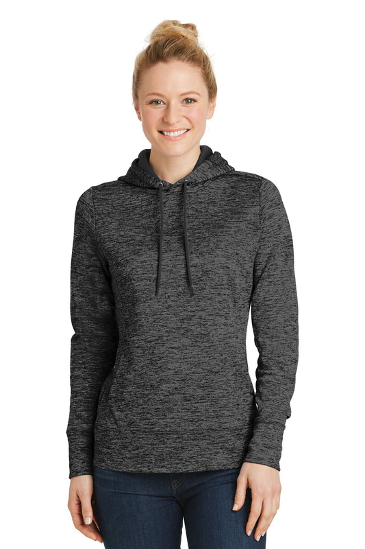 Ladies PosiCharge® Electric Heather Fleece Hooded Pullover