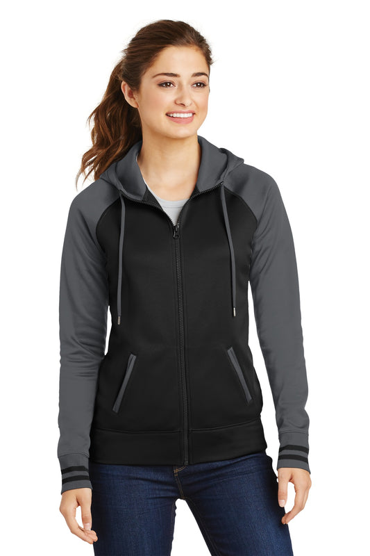 Ladies Sport-Wick® Varsity Fleece Full-Zip Hooded Jacket