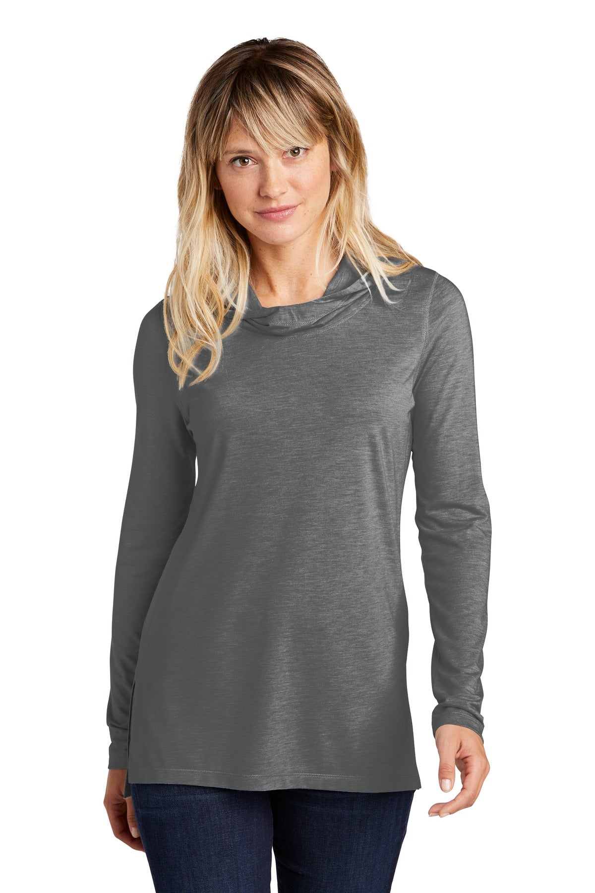 Ladies PosiCharge ® Tri-Blend Wicking Long Sleeve Hoodie