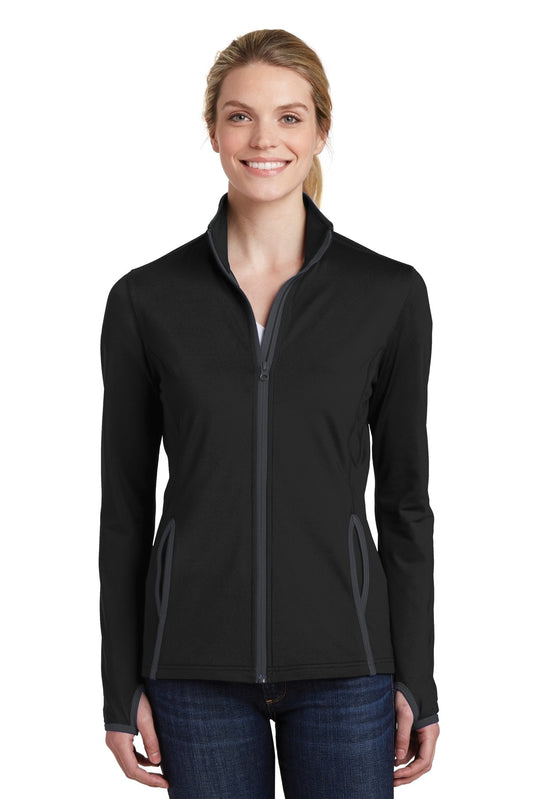 Ladies Sport-Wick® Stretch Contrast Full-Zip Jacket