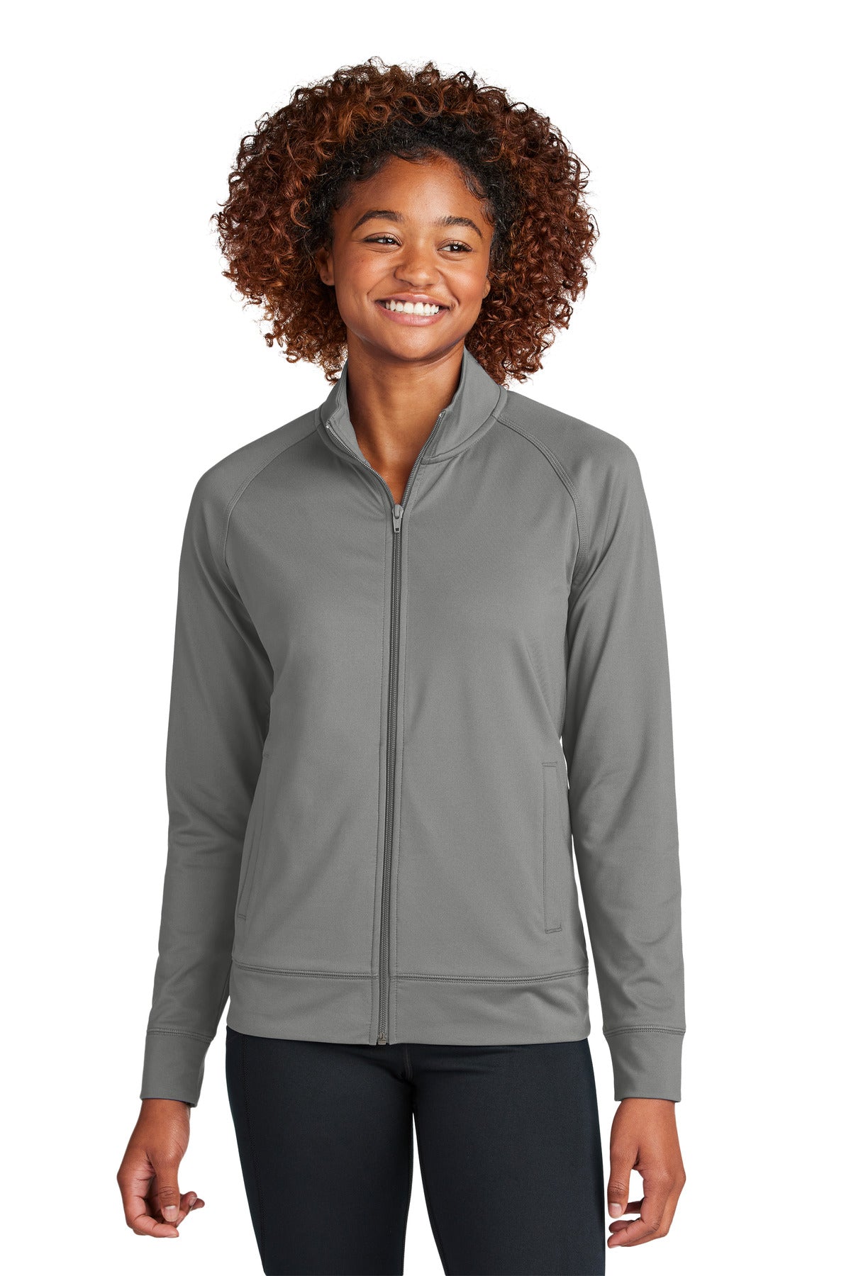 Ladies Sport-Wick® Stretch Full-Zip Cadet Jacket