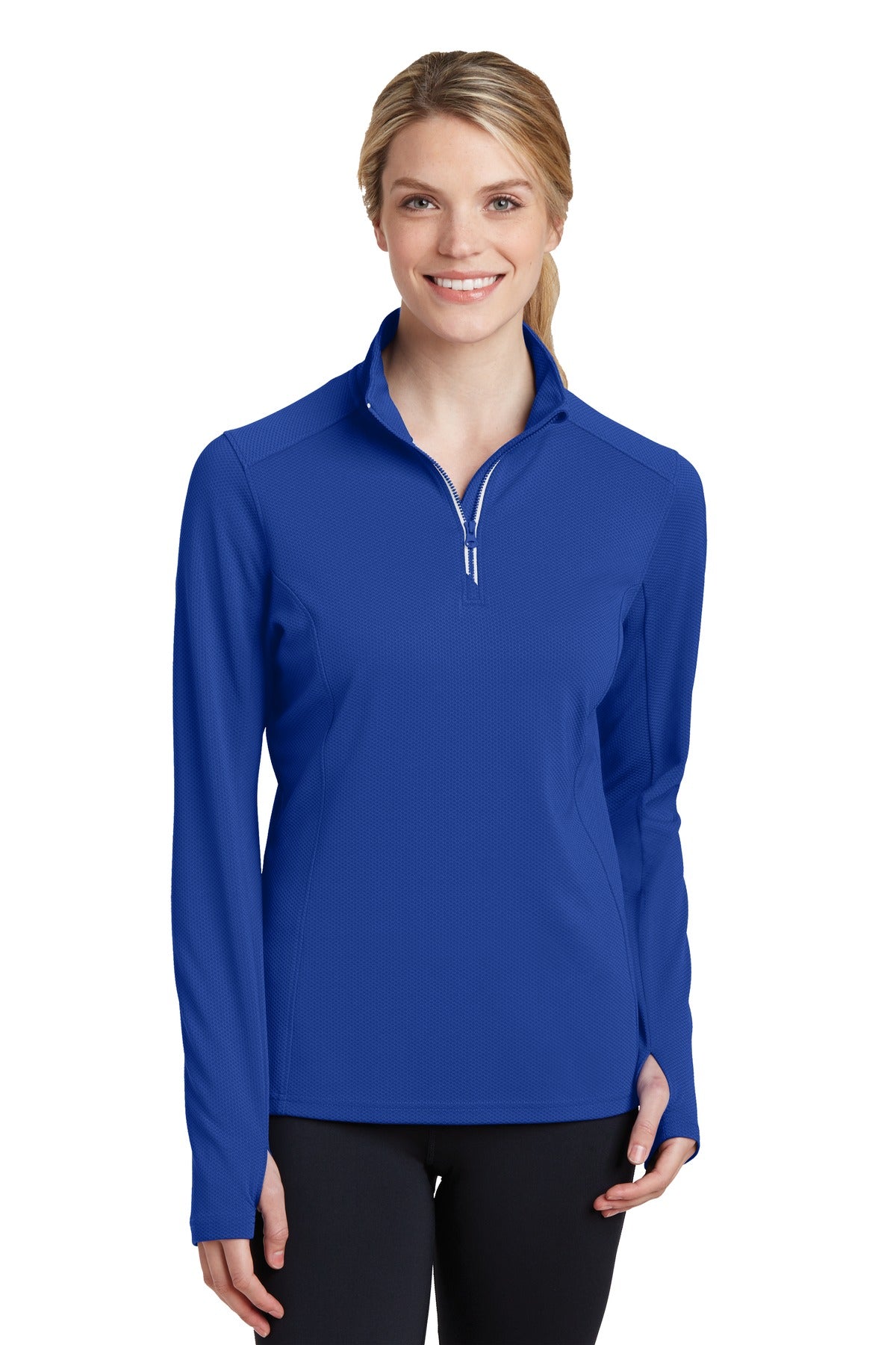 Ladies Sport-Wick® Textured 1/4-Zip Pullover