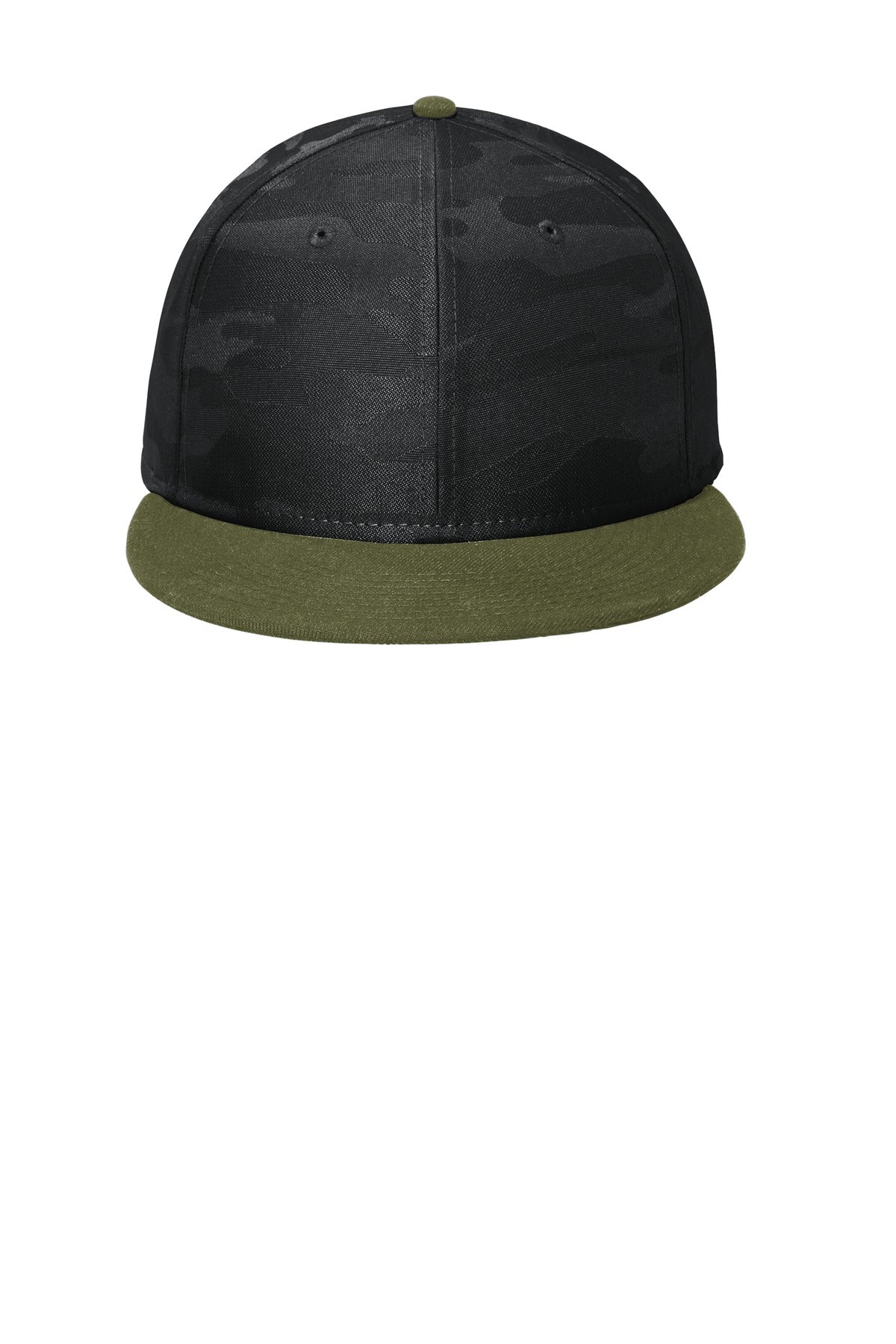 Camo Flat Bill Snapback Cap