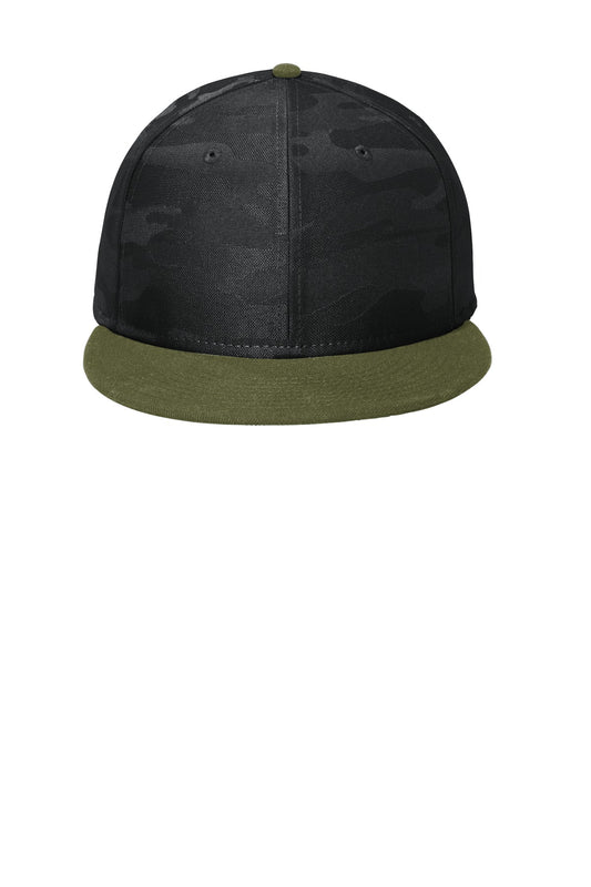 Camo Flat Bill Snapback Cap