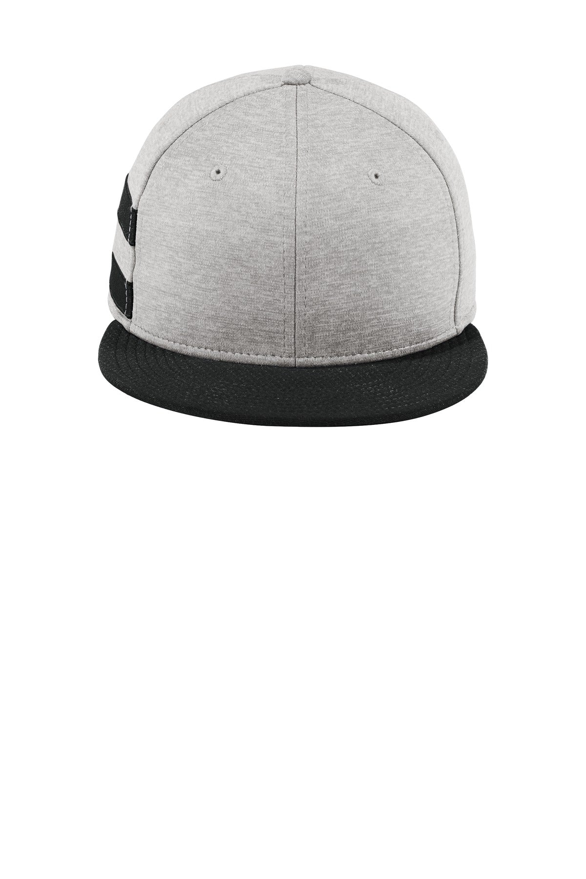 Shadow Heather Striped Flat Bill Snapback Cap