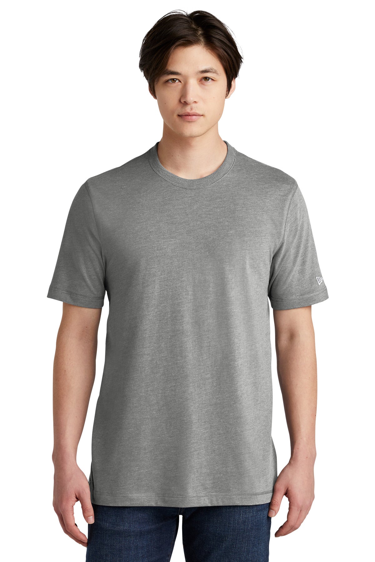 Sueded Cotton Blend Crew Tee