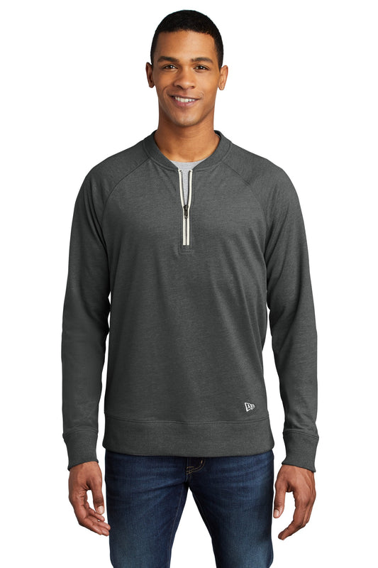 Sueded Cotton Blend 1/4-Zip Pullover