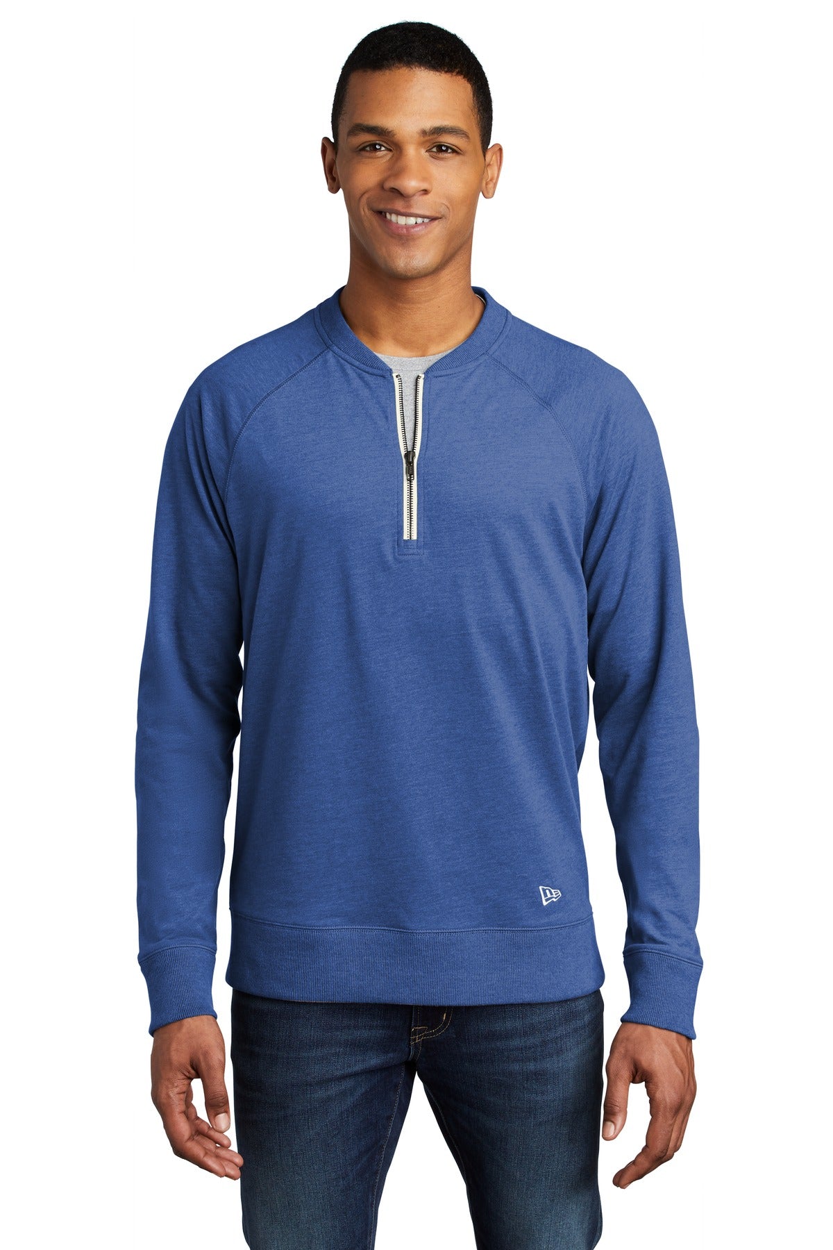 Sueded Cotton Blend 1/4-Zip Pullover