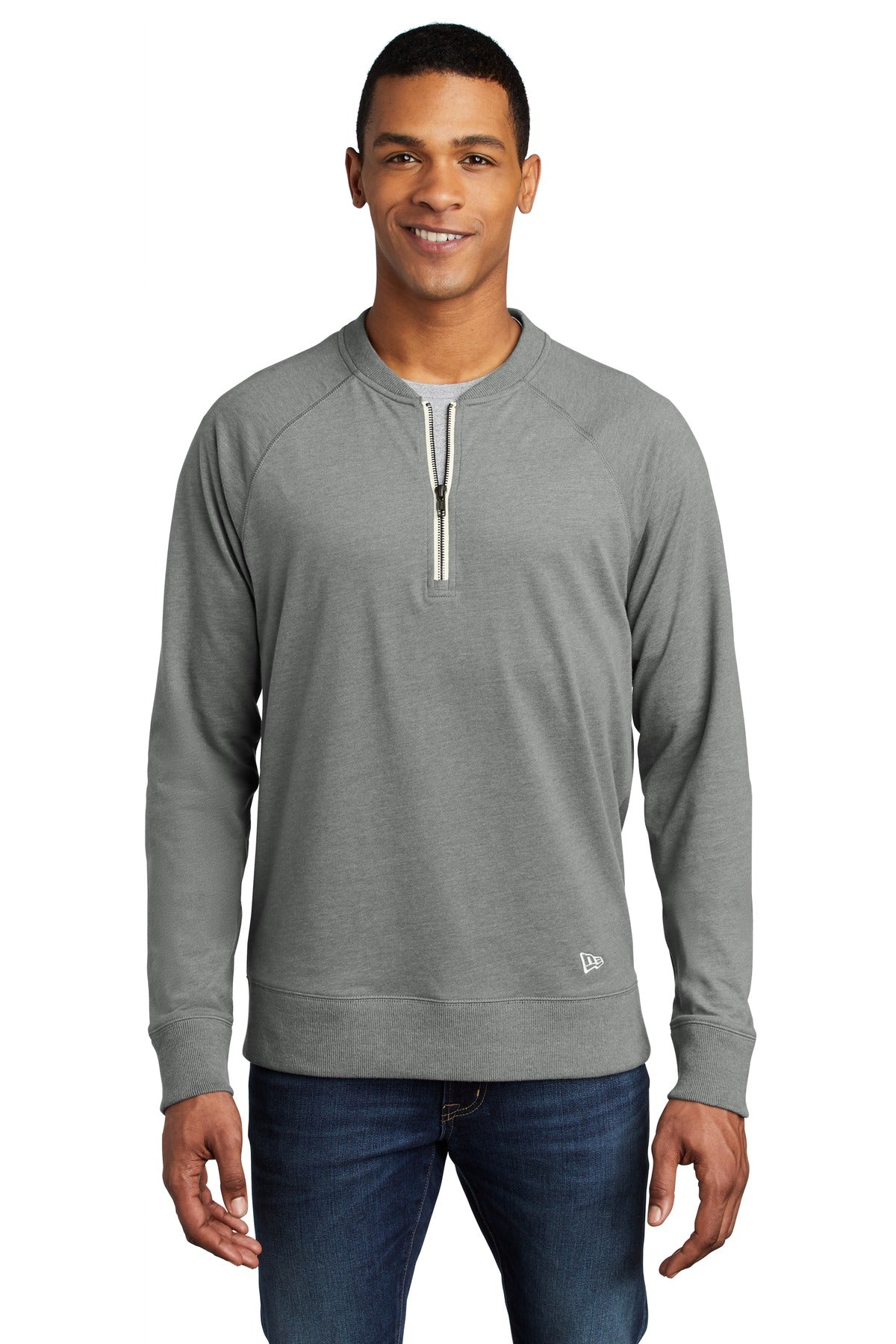 Sueded Cotton Blend 1/4-Zip Pullover