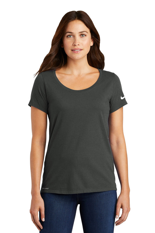 Ladies Dri-FIT Cotton/Poly Scoop Neck Tee