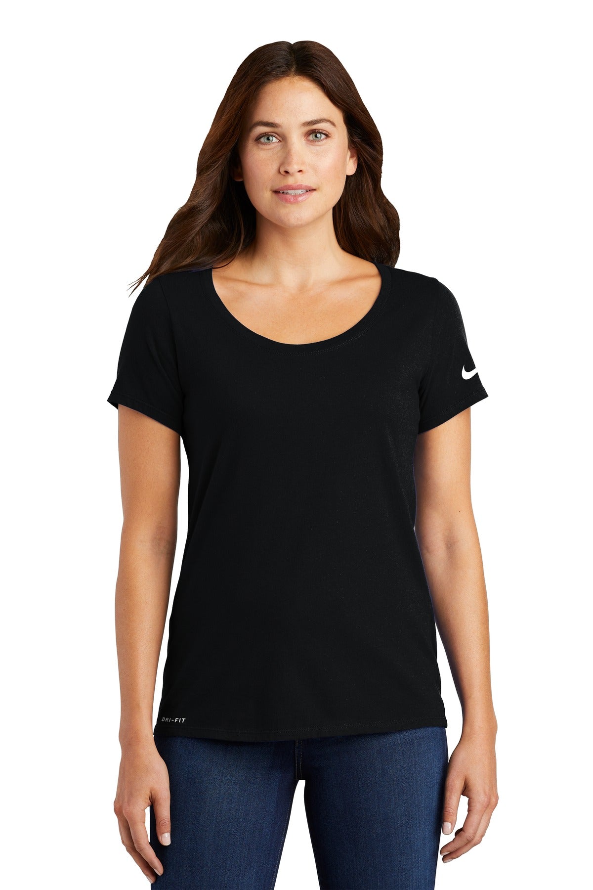 Ladies Dri-FIT Cotton/Poly Scoop Neck Tee