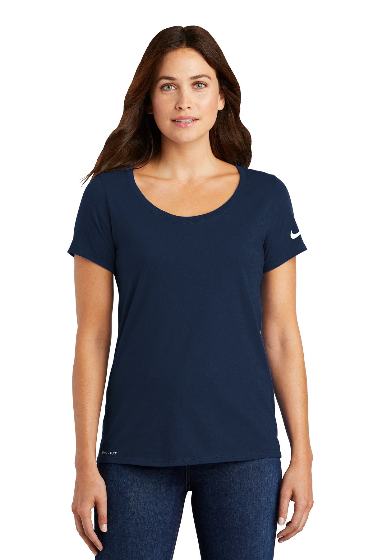 Ladies Dri-FIT Cotton/Poly Scoop Neck Tee