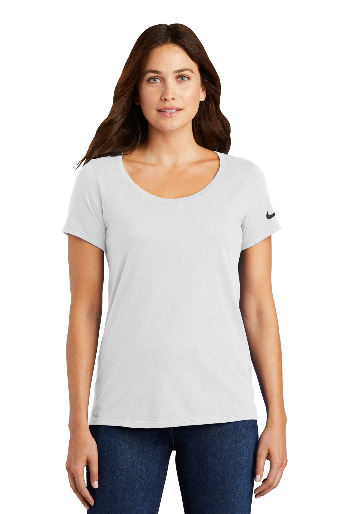 Ladies Dri-FIT Cotton/Poly Scoop Neck Tee