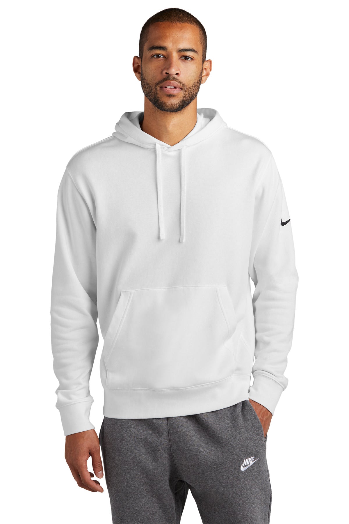 Club Fleece Sleeve Swoosh Pullover Hoodie