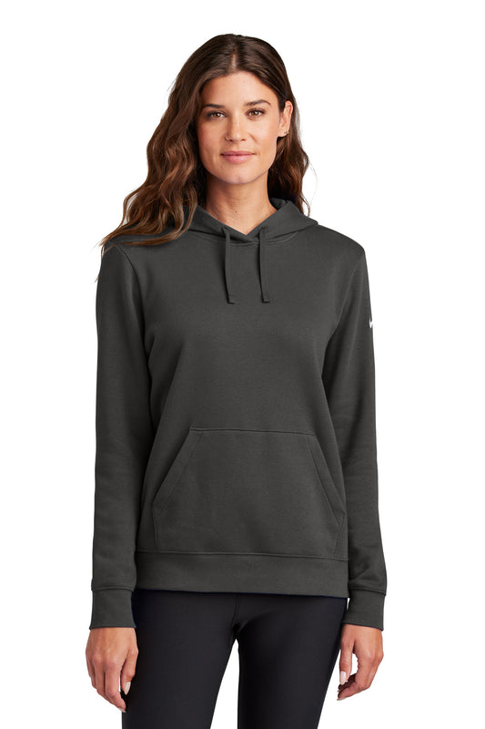 Ladies Club Fleece Sleeve Swoosh Pullover Hoodie