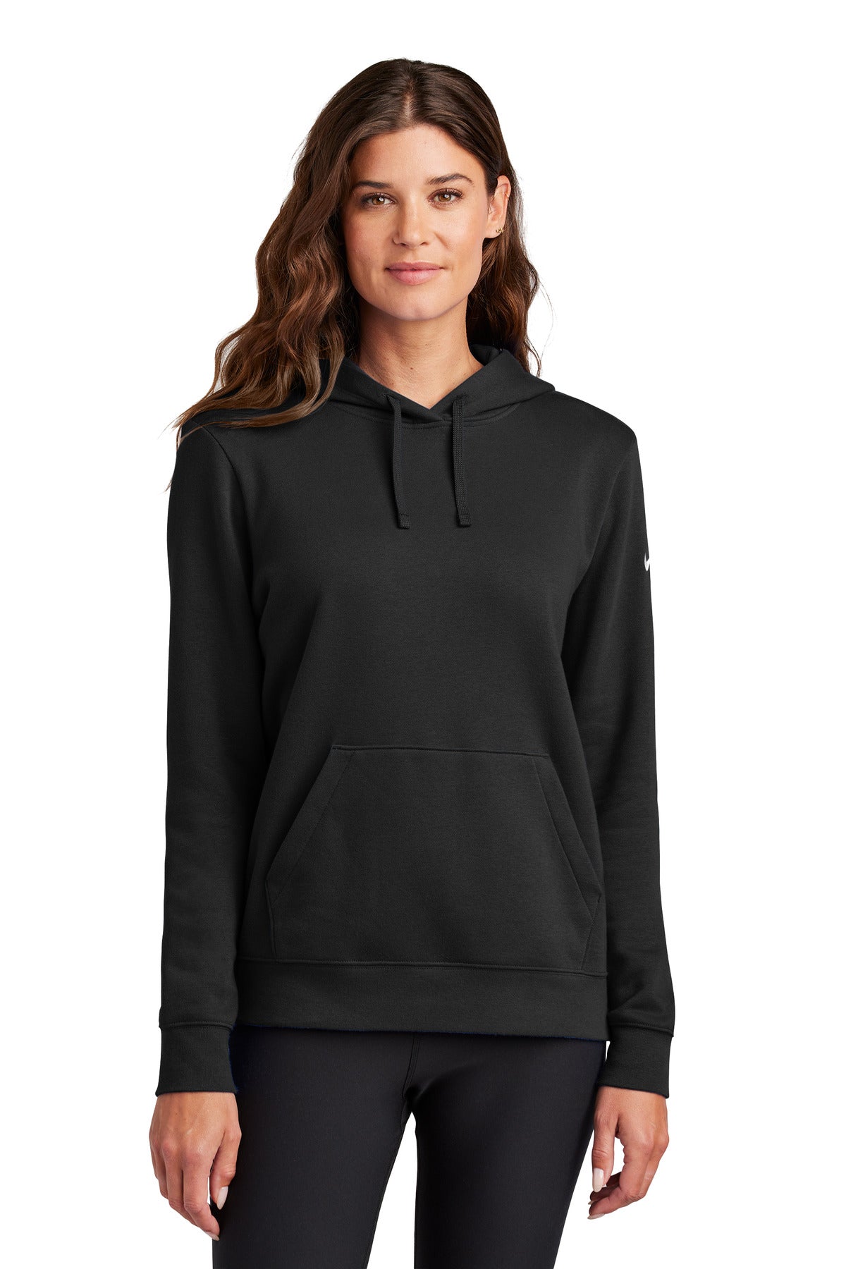 Ladies Club Fleece Sleeve Swoosh Pullover Hoodie