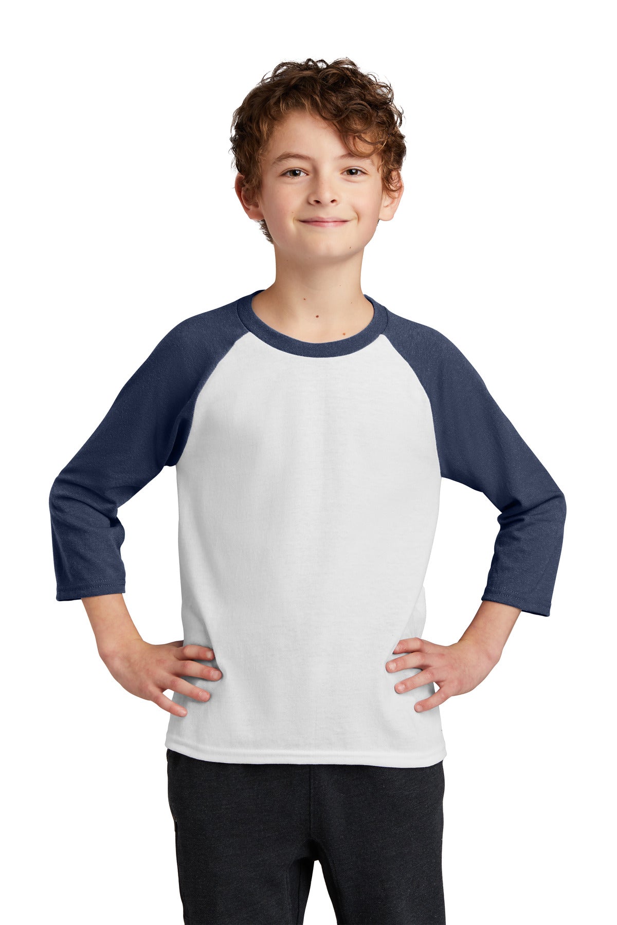 Youth Core Blend 3/4-Sleeve Raglan Tee