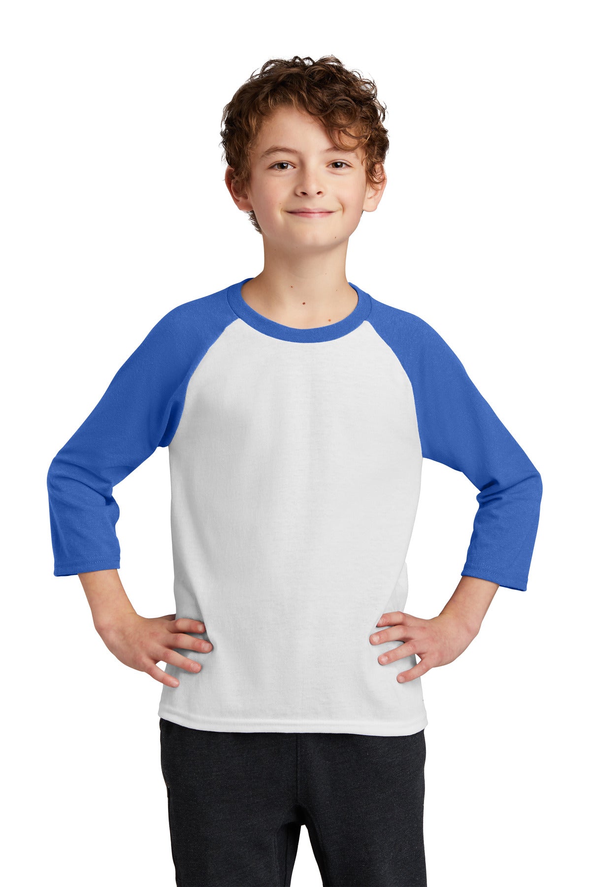 Youth Core Blend 3/4-Sleeve Raglan Tee